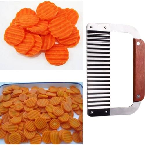 Potato Wavy Edged Knife Stainless Steel Kitchen Gadget Vegetable Fruit Cutting Peeler Cooking Tools kitchen knives Accessories