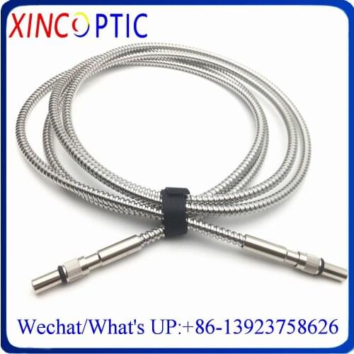 SMA905-SMA905 NIR Optimized Quartz Metal Fiber 105/125um,400-2200nm,NA:0.22,AC,6.0mm 2M Armored Fiber Optical Patch Cord