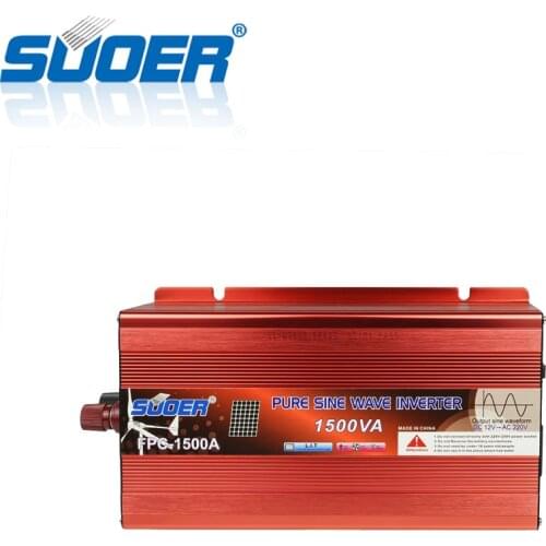Suoer【 Pure Sine Wave Inverter 】220v 12v 1500W dc ac pure sine wave solar power inverter(FPC-1500A