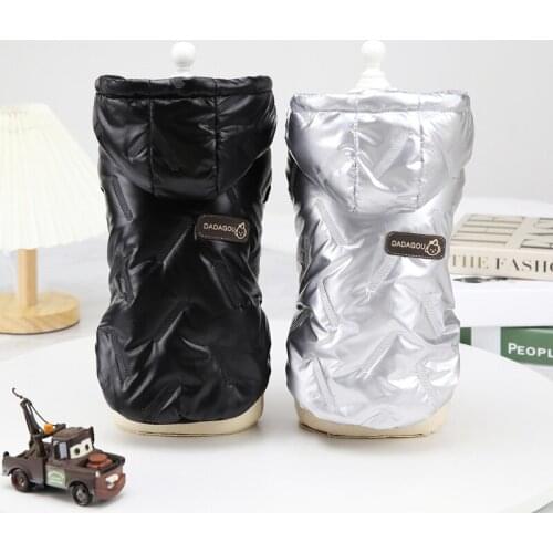 Dog Hoodie Dog Clothes Autumn and Winter Clothes New Cotton Coat Teddy Small Dog 21 Ginning Two-leg Cotton Coat Pet Clothes