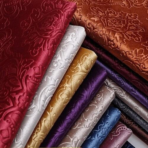 Thickened sofa fabric 3D printed gold velvet embossed soft bag background handmade diy sewing fabric