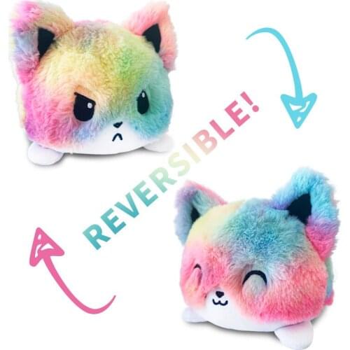 Magical Flipped Cat Dolls, Double-sided Facial Flipped Animals, Cartoon Dolls Plush Toys, A Variety of Styles for You To Choose