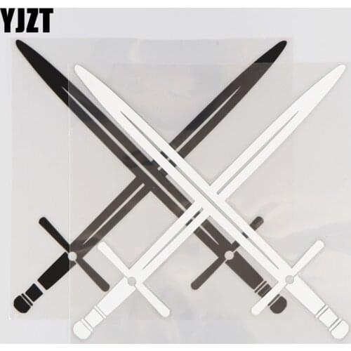 YJZT 18CM*18CM Sword Weapon Pattern Car Sticker Vinyl Decals Personalized Decoration 1A-0432