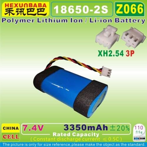 [Z066] 7.4V 3350mAh [18650-2S] XH2.54/3P;NTC;Li-Ion Battery for Bluetooth Speaker BeoPlay A1 C129D3 11400 1140026