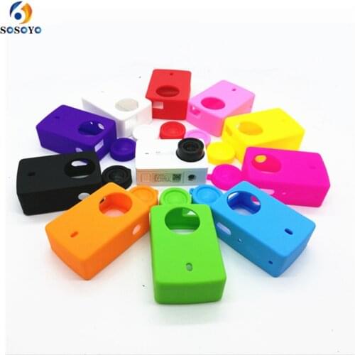 Protective Cover Case Silicon Soft Protector Shell Skin with Lens Cap For Xiaomi Yi 4K XiaoYi 2 II Xiomi 4K Camera Accessories