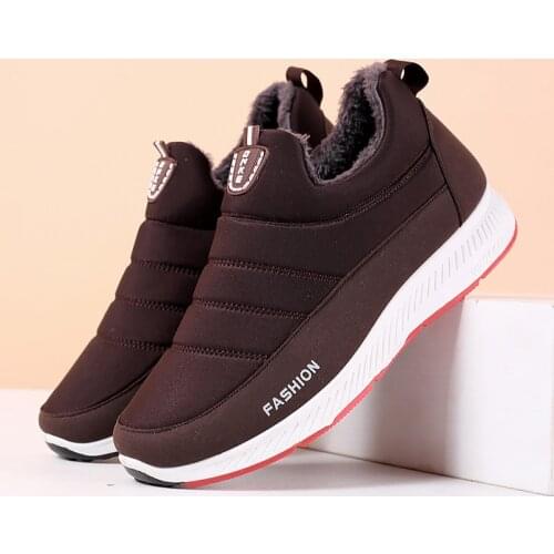 Womens Winter Vulcanized Warm Fur Sneakers Soft Slip Shoe On Flat Moms Ladies Casual Comfortable Female Snow