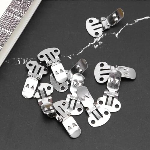 10Pcs Silver Cutout Stainless Steel Shoes Clips Clip On Ornaments Findings DIY J2HD