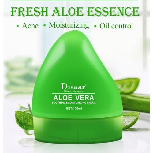 100ml disaar aloe vera gel 100% Moisturizing Aloe Vera Cream Moisturizing Facial Care Skin Moisturizing Cream beauty products