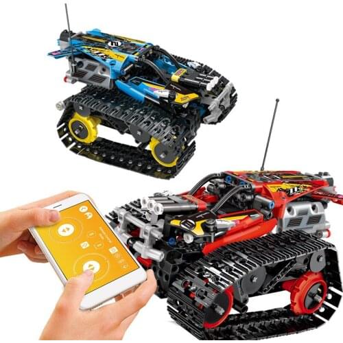2.4Gassembling Building Blocks APP Rc Car Crawler Stunt assembling Rc racing Rc Tank Child Puzzle assembling Building Blocks toy
