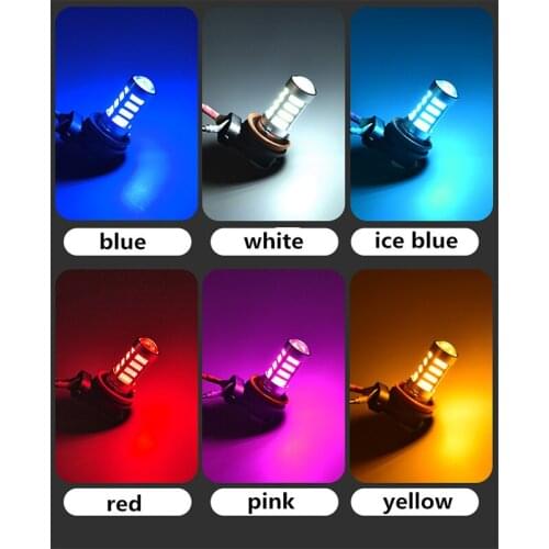 2pcs 9005 LED Bulbs Car Fog Lights Daytime Running Lights DRL Lamps 12V White Amber Ice Blue H8 H11 H16 9005 HB3 9006 HB4 P13w