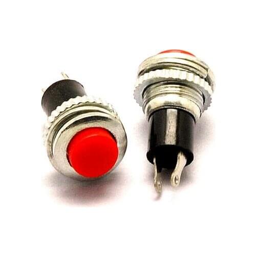 20Pcs New Ds-316 No Lock Switch 10mm Red Doorbell Switch/reset Switch/Small Round Push Button