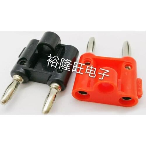 Smonisia 200pcs/lot Speaker Banana Plug 4mm Double Row Instrument Terminal Connector Cross Head Banana Jack