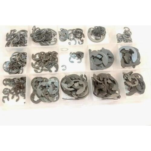 320PCS Stainless Steel Stainless Steel E Clip washer Assortment Kit Circlip retaining ring for shaft fastener