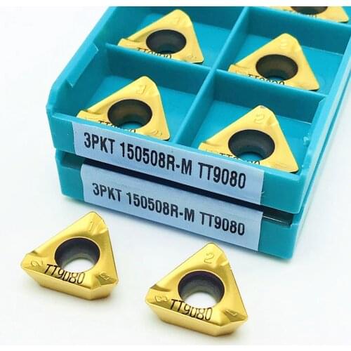 3PKT150508R M TT9080 High Quality Carbide 3PKT 150508R CNC Milling Indexable Lathe Parts Tools Turning Inserts