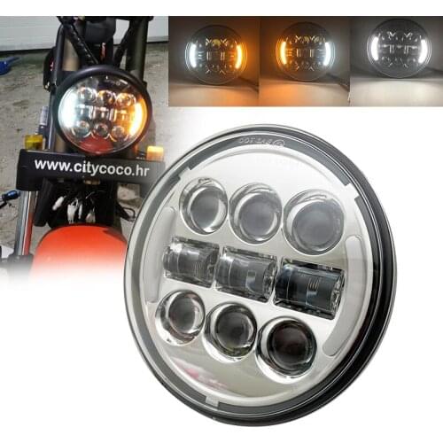 5.75 inch LED motorcycle High Low Beam headlight with Headlight Kit Bracket for motorcycle headlamp driving lights