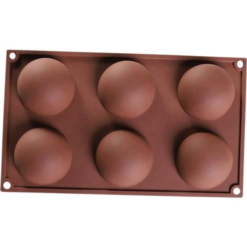 6 Big Hole Silicone Mold Muffin Pan for Jelly Stick Bread Cookie Baking Tool