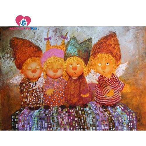 Diamond embroidery angels Pictures beads mosaic pictures Embroidered rhinestones Diamond mosaic Mosaic for children Crafting