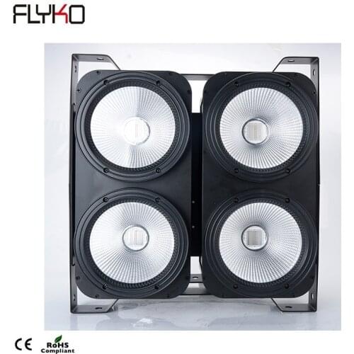 Free shipping 4 eyes High Power 4*100W 3 in 1 (RGB) COB LED Audience Blinder Lights