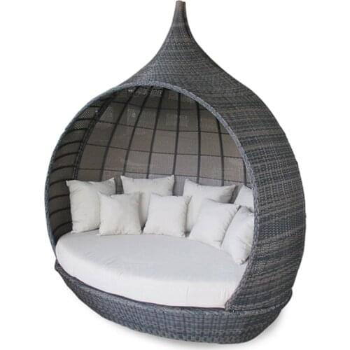 Freeshipping Lounger Outdoor Rattan Sofa Lying Bed Balcony Villa Outdoor PU Rattan Chairs Sets