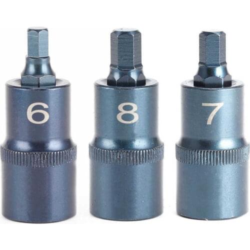 Hex 1/2in Interface Quick Wrench Socket Bit S2 Alloy Steel Blueing Hand Tools Hardware Industrial Supplies