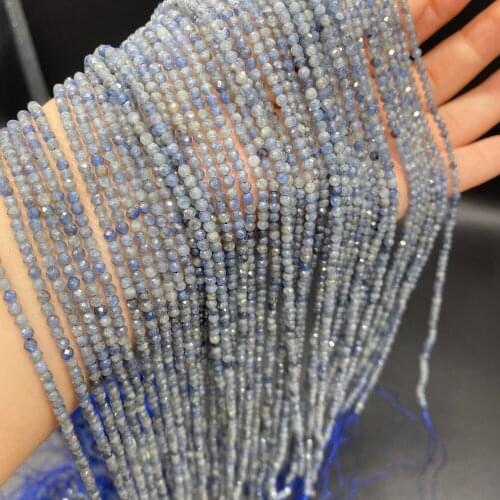 Natural Stone Beads Blue Aventurine Faceted Loose Beads 3mm For Jewelry Making DIY Necklace Bracelet Earrings Accessory