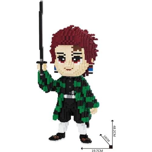 Demon Slayer Magic Building Blocks Kamado Tanjirou Japan Anime Figures Mini Connection Bricks Toys For Children