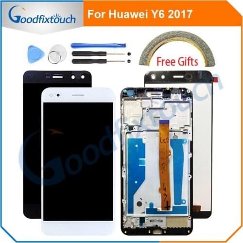 For Huawei Nova Young 4G LTE / Y6 2017 / Y5 2017 LCD Display+Touch Screen Digitizer Assembly With Frame MYA-L11 MYA-L41