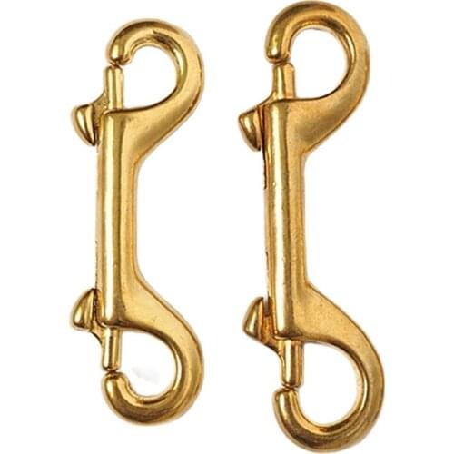 Double Open Ends Brass Lobster Claw Tigger Clasps Buckle Snap Hook Webbing Strapping Dog Collar Leather Craft Diy Accessories