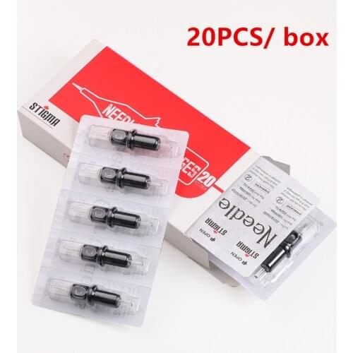 20PCS Tattoo Cartridge Needles Bugpin Round Shader X-Taper Revolution with Membrane Professional Disposable