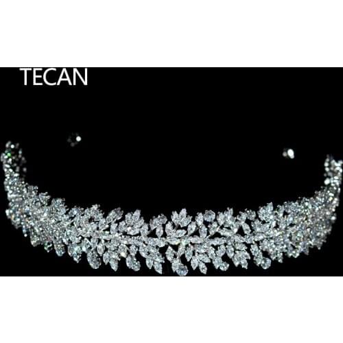 Classic Baroque 3A Grade Zircon Headband Hair Styling Headwear Ladies Silver Rhinestone Headband Bridal Wedding Hair Accessories