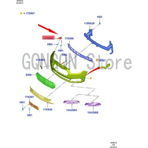 CAR front bumper bracket small For dMo nd eoT aur us front bumper buckle front bumper inner bone gantry upper bracket