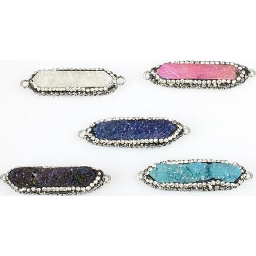 Natural stone Pops and Cluster Pendant Pendant Men and Women Jewelry DIY Necklace Earrings Accessories New Year Gift