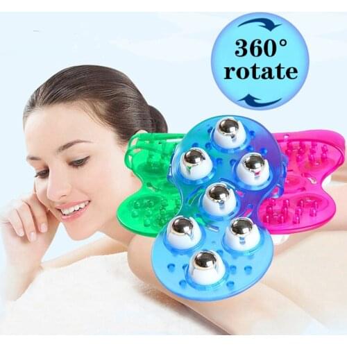 Roller Ball Body Massage Glove Anti-Cellulite Muscle Pain Relief Relax Massager For Neck Back Shoulder Buttocks Face Lift Tools