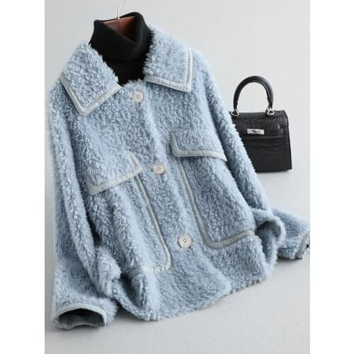 MLCRIYG Women's Natural Sheepskin Coats