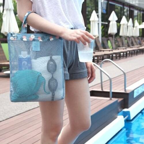 Swimming Bags Swim Pool Beach Holder Multi-Purpose Bra Underwear Clothes Cosmetic Travel Mesh Grid Swimming Storage bag