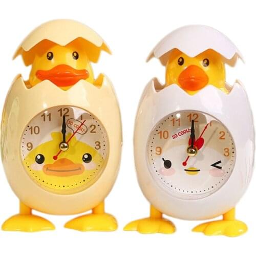 Fashion Cartoon Egg Alarm Clocks For Kids Great Gift Cute Home Decoration Crafts Creative Children School Supplies