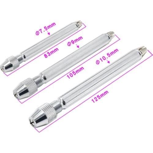 2 in 1 Assortment of 3 pcs Stainless Steel Watch Crown Winder Tool