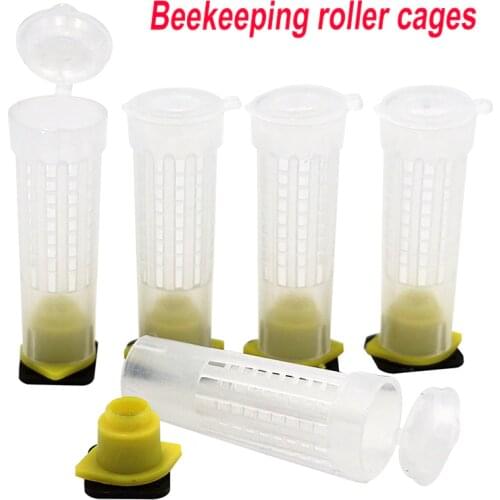 20/50/100 Pcs Beekeeping Rearing Cup Kit Queen Bee Hair Roller Cages Plastic Bee Cell Cups Beekeeper Tools Equipment Set