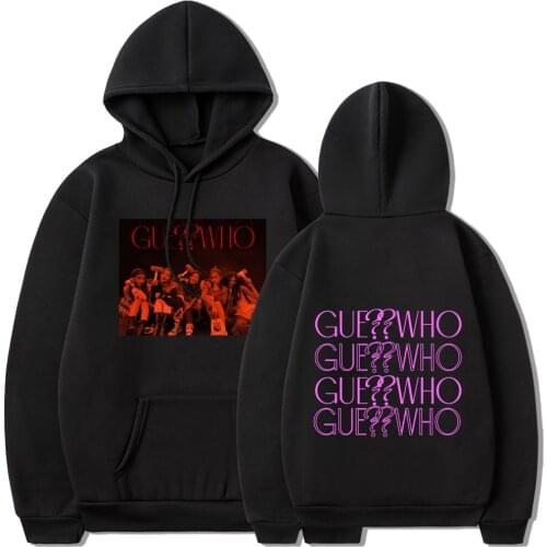 New Korean Fashion Kpop ITZY GUESS WHO Hoodies K POP Hooded Pullovers Female Harajuku Oversized Streetwear Hoodies
