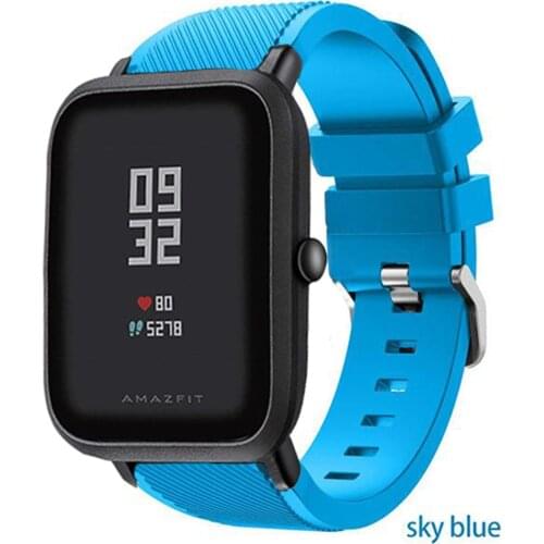 20mm 22,mm watch Strap for Amazfit GTS 2 2e mini Gtr 42mm strap Wearable Silicone Wrist Watch Band Bracelet correa amazfit bip