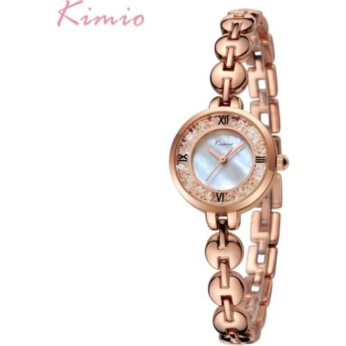 Luxury Brand Kimio Small Dial Women Watches Alloy Bracelet Strap Quartz Wristwatches Reloj Mujer Fashion Dress Ladies Clock Box