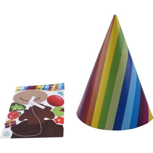 Kid Cheer Paper Christmas Hat Children Santa Claus Reindeer Snowman Cute Party Cap Christmas Party Decor Photograph Items