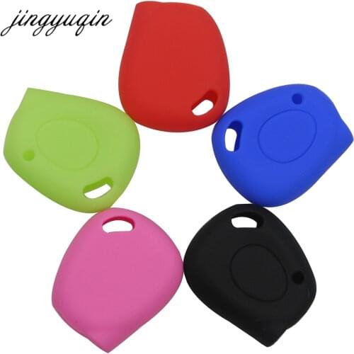 Jingyuqin 1 Button Silicone Key Case fit for Renault Megane Clio Scenic 1BN IR Remote Fob Cover Protector