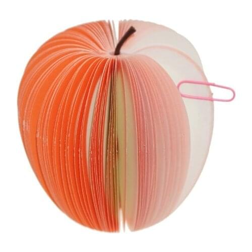 Cute 3d Apple Shaped Sticky Paper Note, Portable Fruit Memo Pad, Red