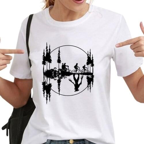 Harajuku Tops Stranger Things Print Short Sleeve T-Shirt Women Casual Funny T Shirt Tops