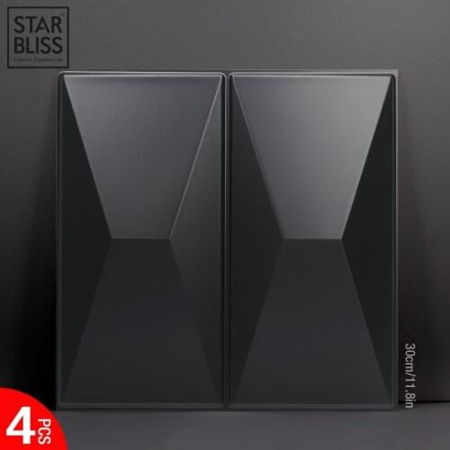 4 pieces 30x30cm 3D three-dimensional wall sticker decor living room wallpaper mural waterproof 3D wall sticker bathroom kitchen