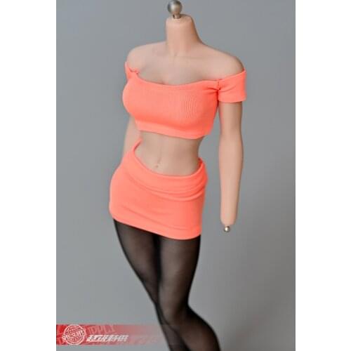 1/6 scale female stretch tight wrap mini skirt model for 12 inch action figure body