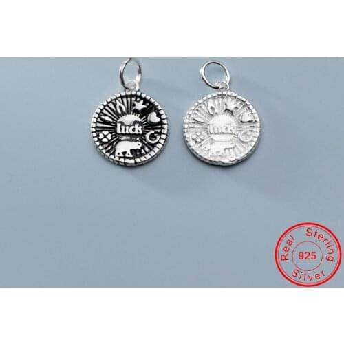 UQBing Silver Color 12.5mm Round Coin Charms For Women Diy Necklace and Bracelet Free shipping