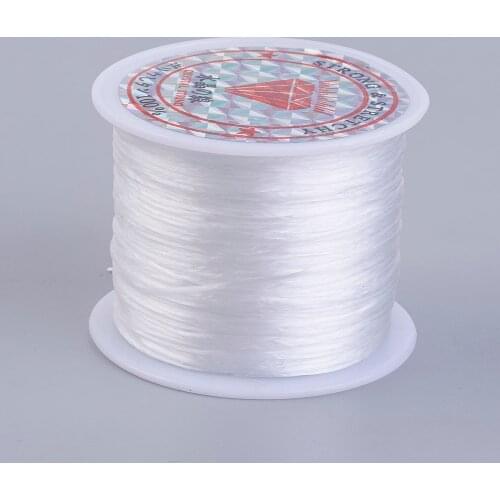 1 Roll 0.5mm Flat Elastic Crystal String Spandex Beading Thread For Handmade Bracelet DIY Jewelry Making Findings Supplies