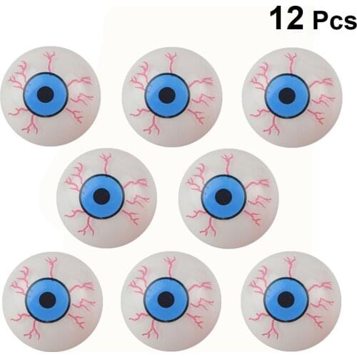 12 Pcs Horror Eye Balls Halloween Party Horror Bloody Fake Eyeballs Simulation Eyeballs Halloween Dancing Party Prop Decorations